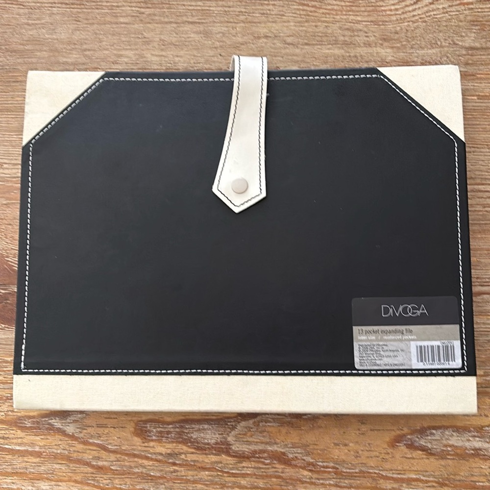 Black and Cream Expanding File (letter size)